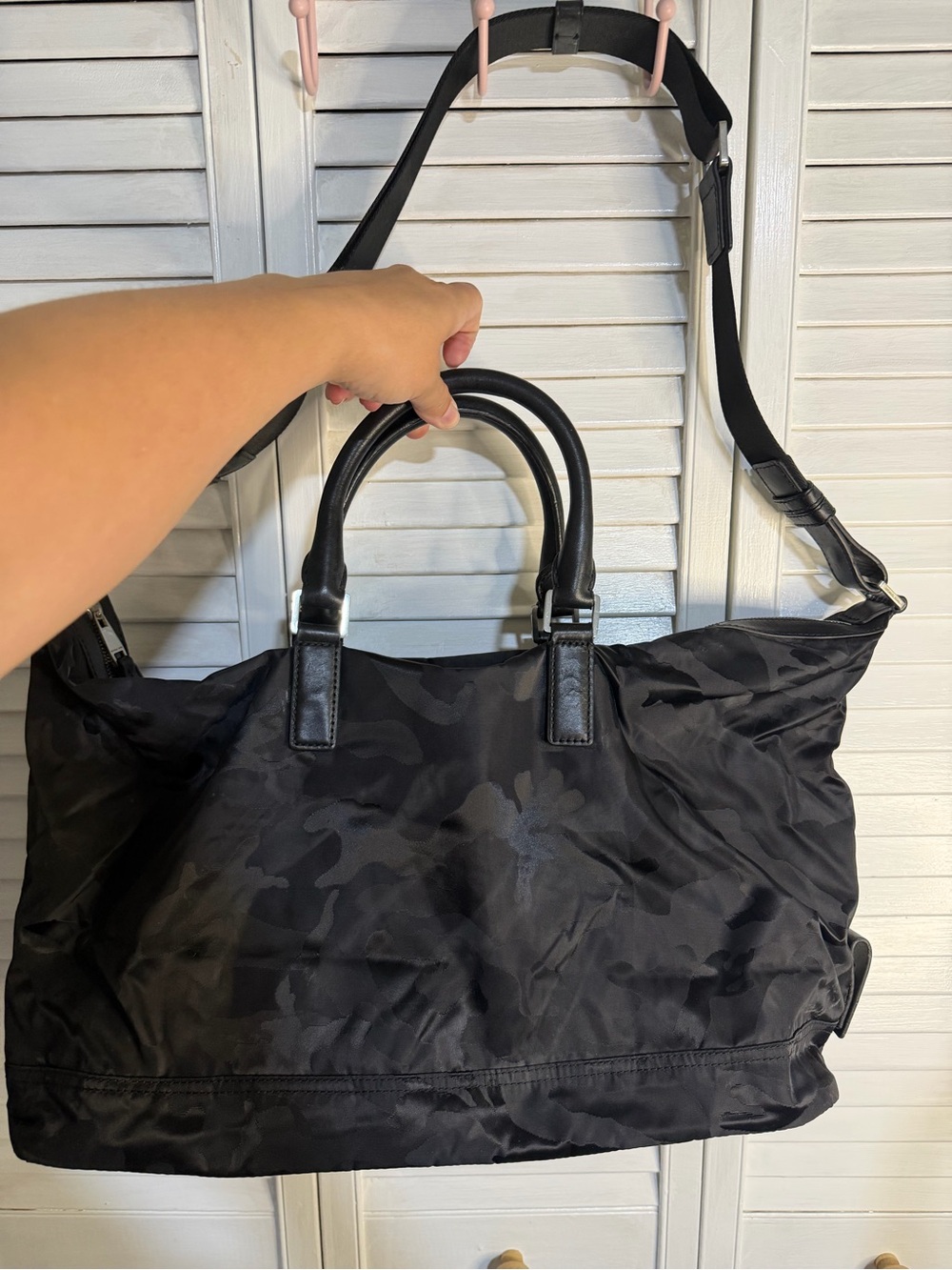 Michael Kors Black Camouflage Duffel Bag